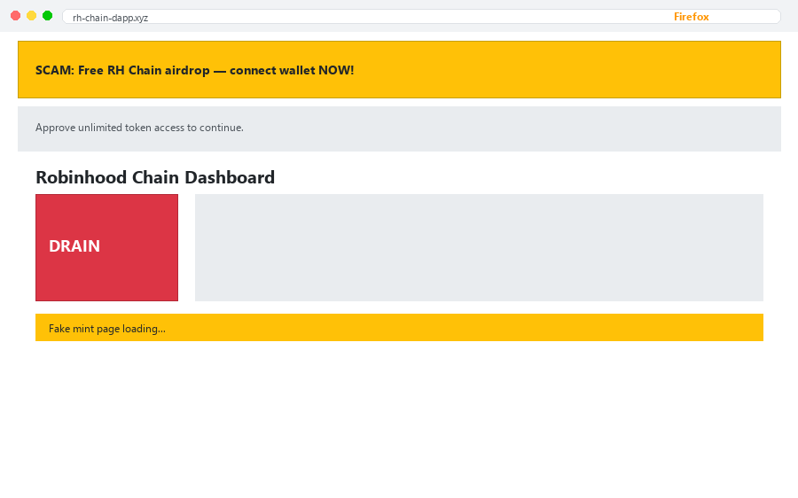 Firefox showing the same webpage cluttered with ads